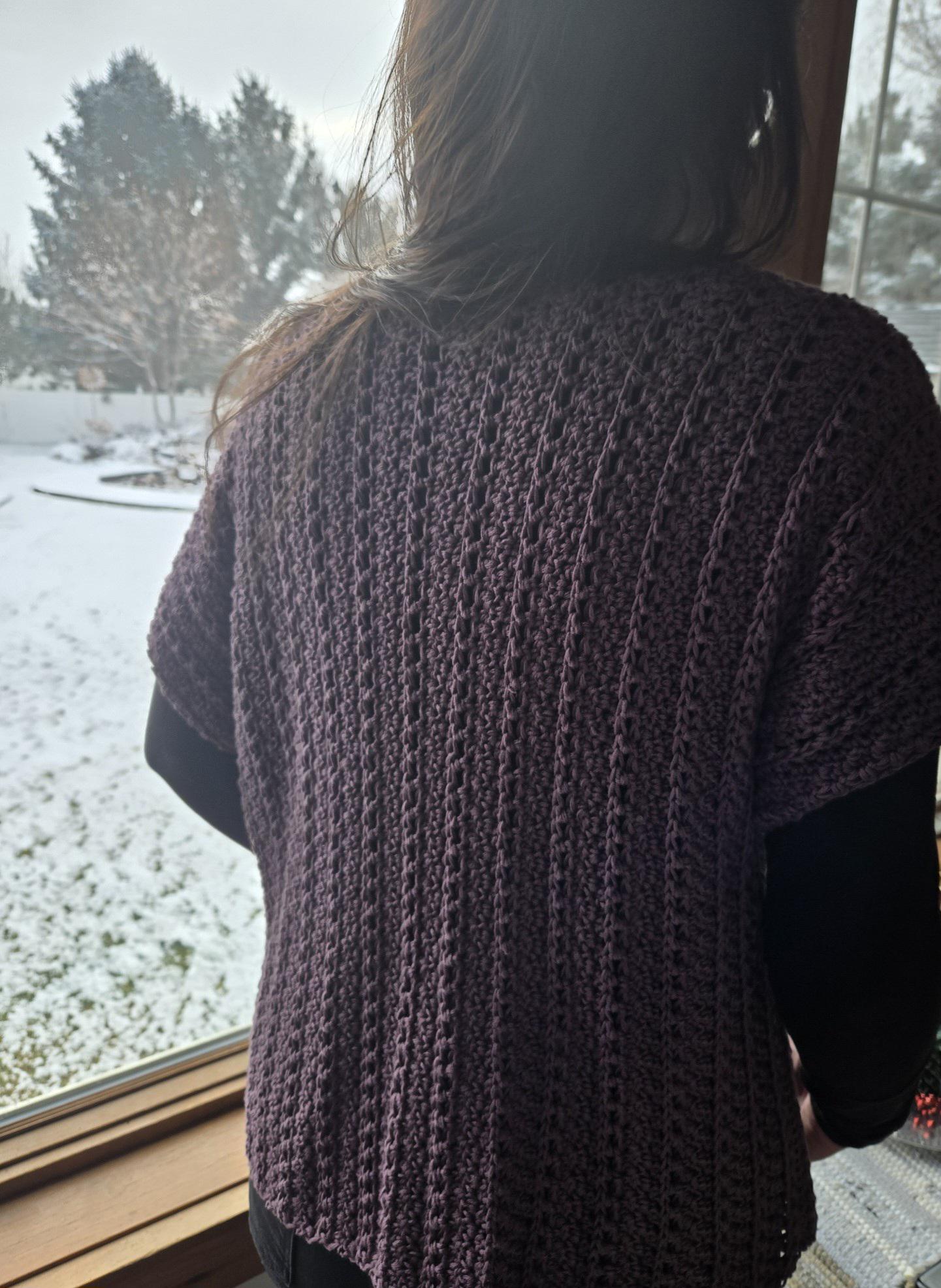Crochet Purple Cardigan