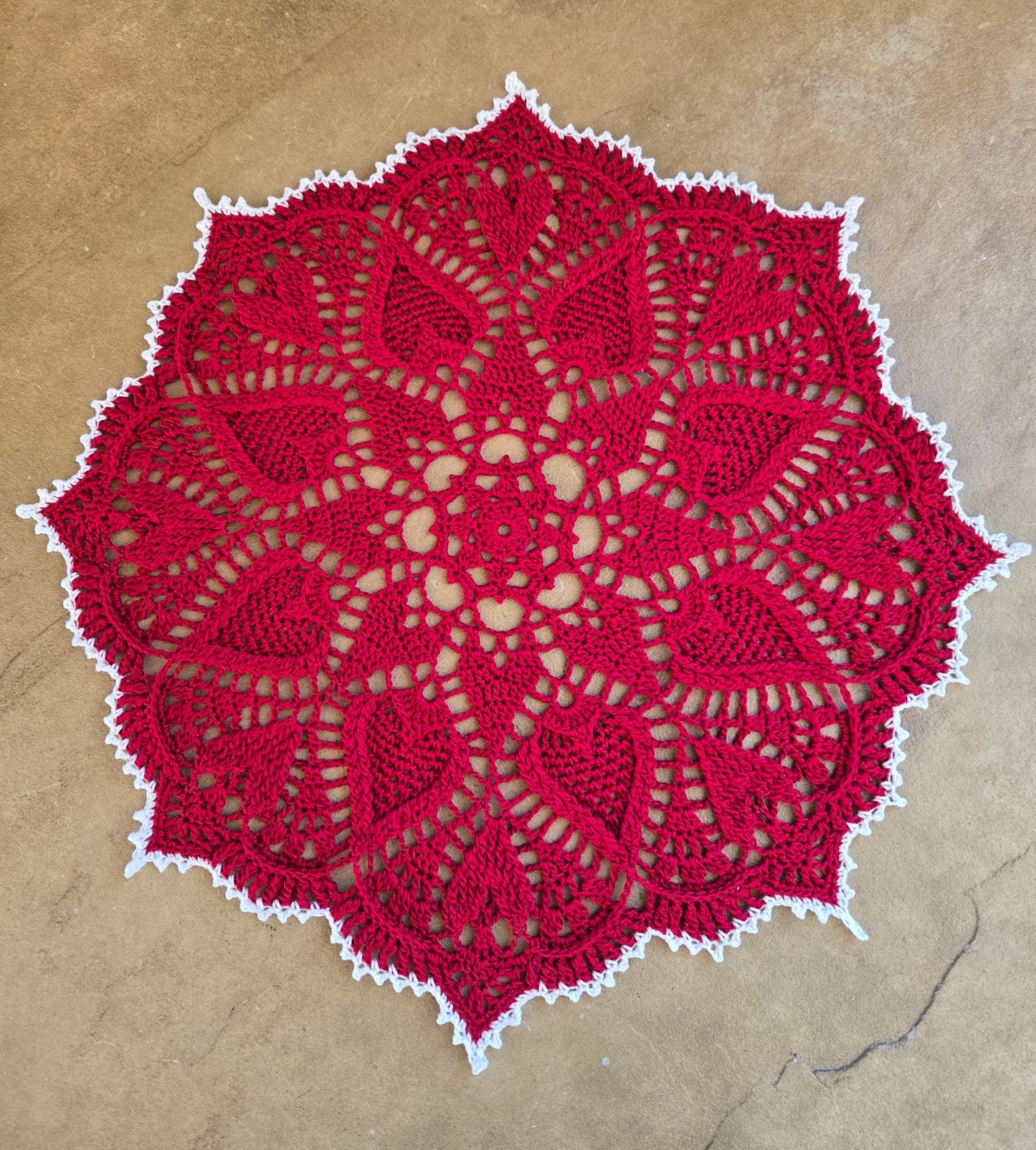 Crochet Sweetheart Doily
