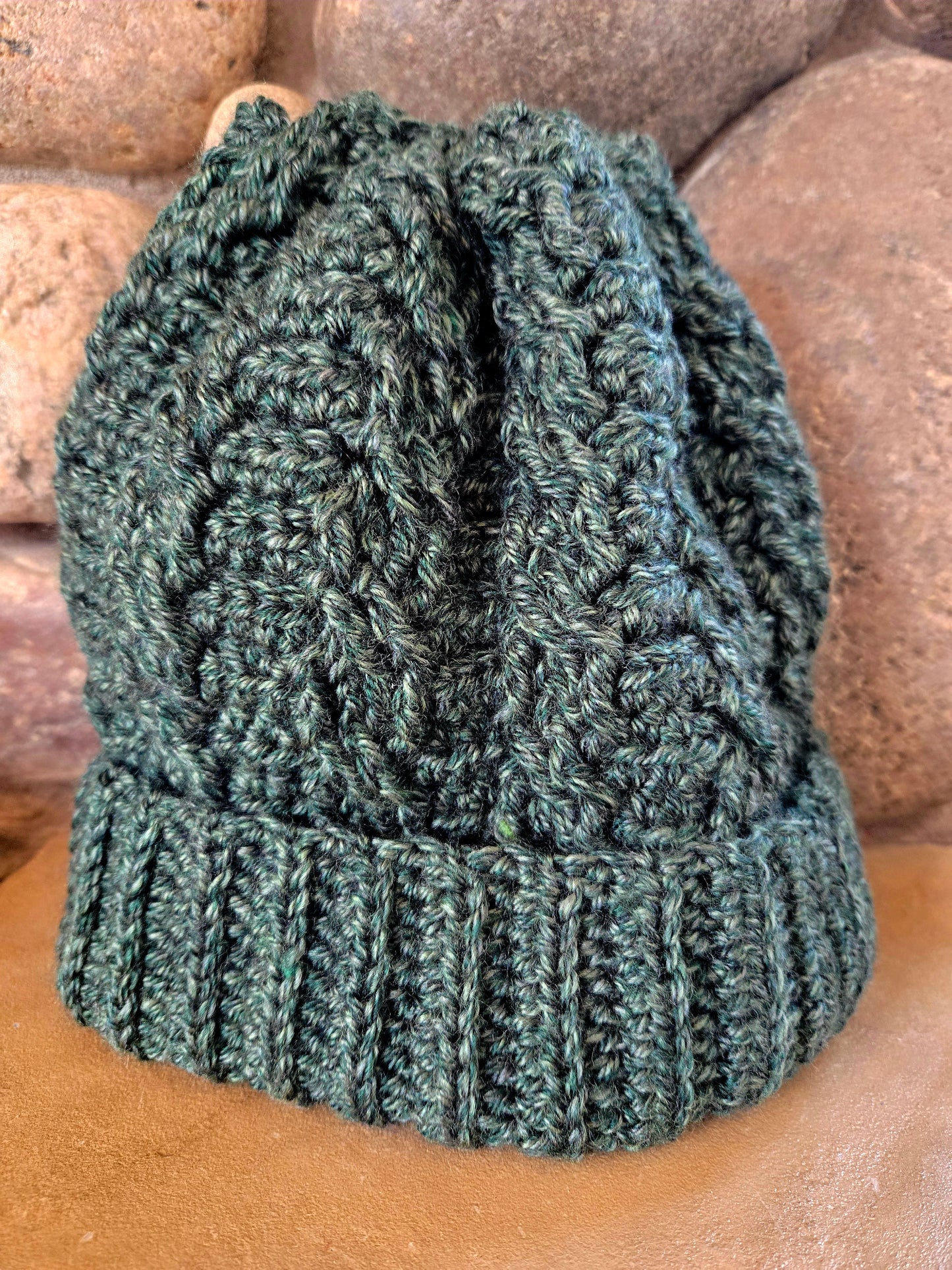 Crocheted Cables King's Canyon Hat - Winter Beanie