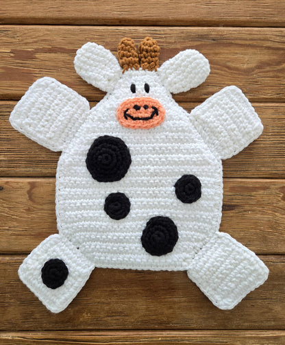 Crochet Farm Animal Hot Pad