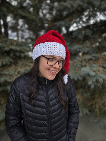 Red and White Crochet Santa Hat