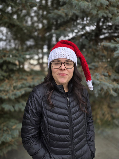 Red and White Crochet Santa Hat