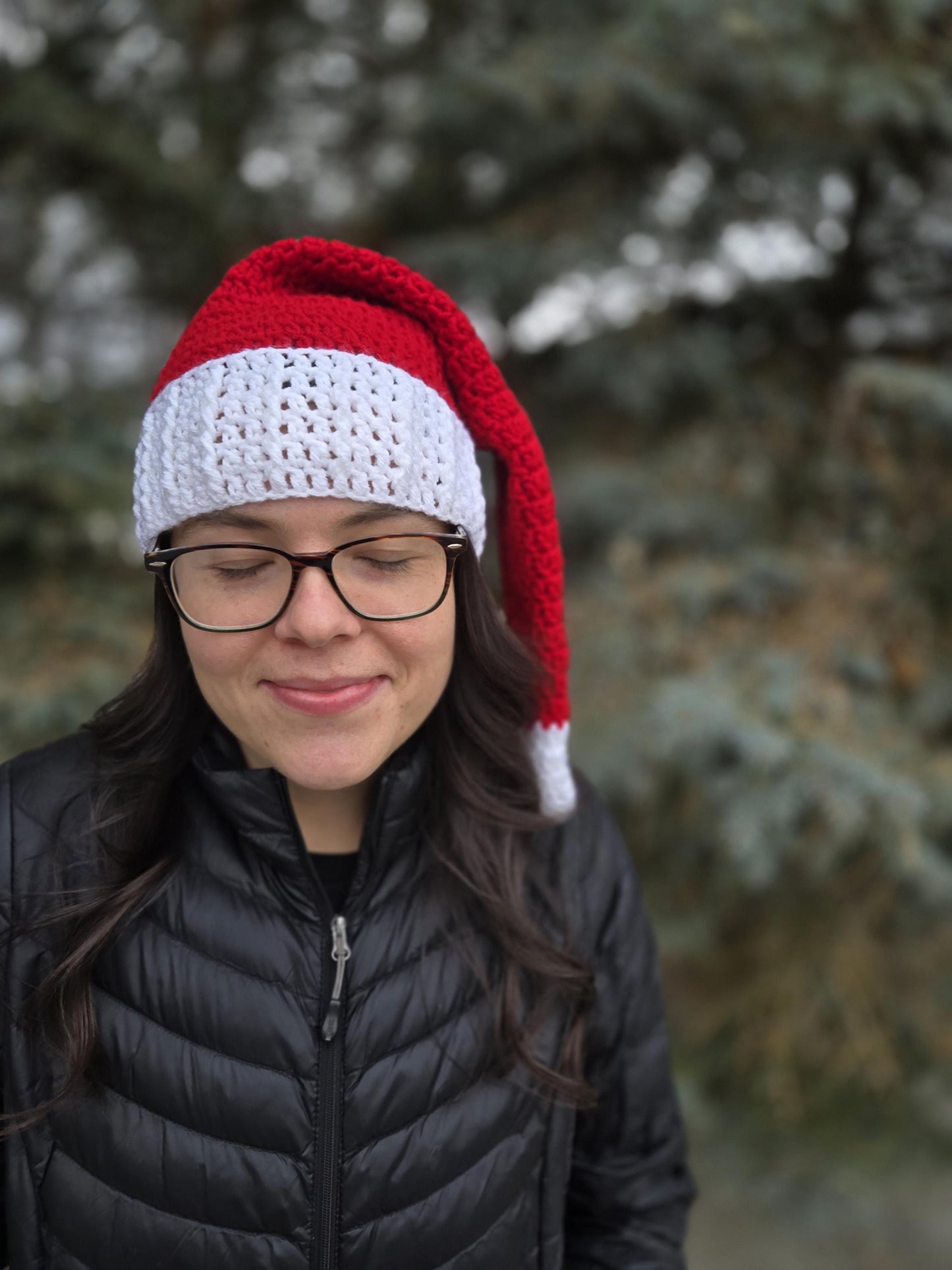 Red and White Crochet Santa Hat