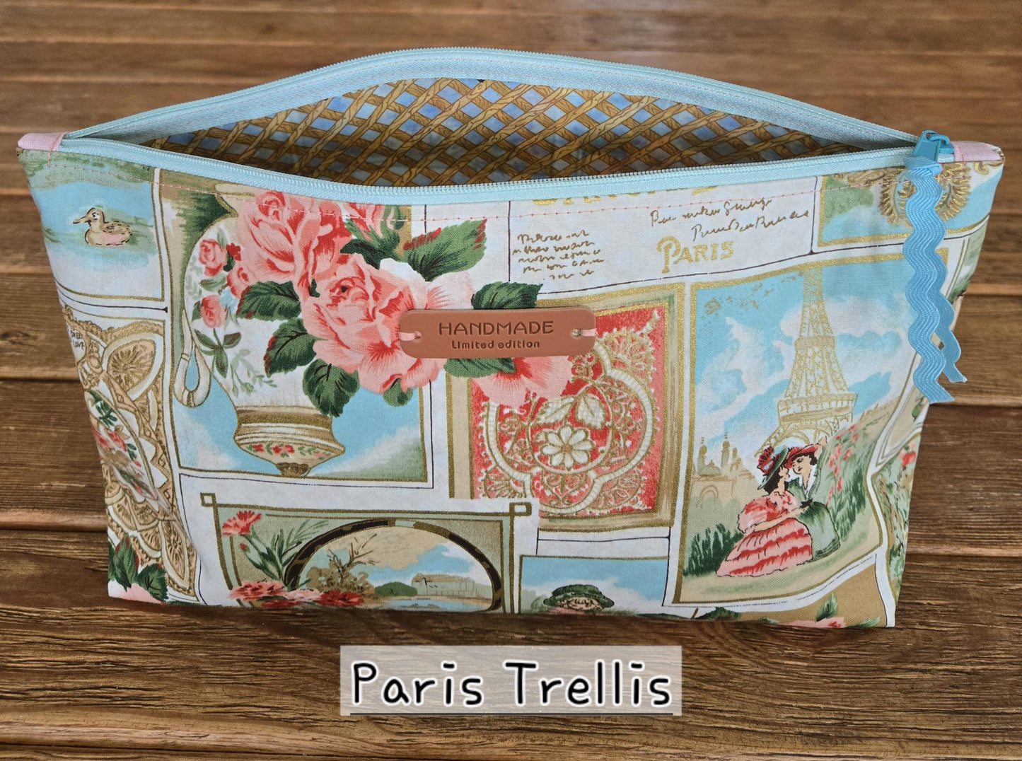 Large Lined Toiletry Cosmetic Bag