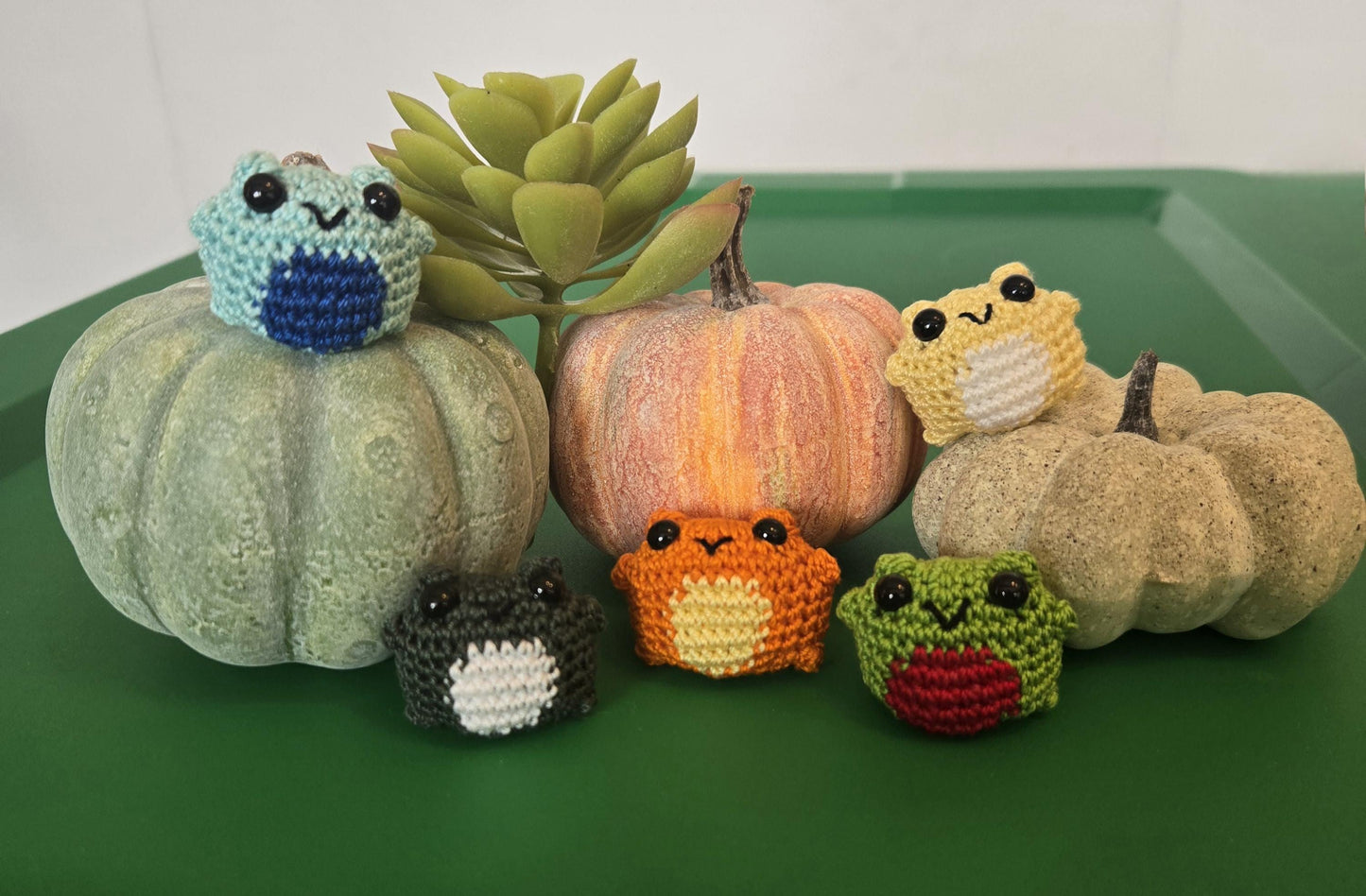 Mini Crochet Frogs