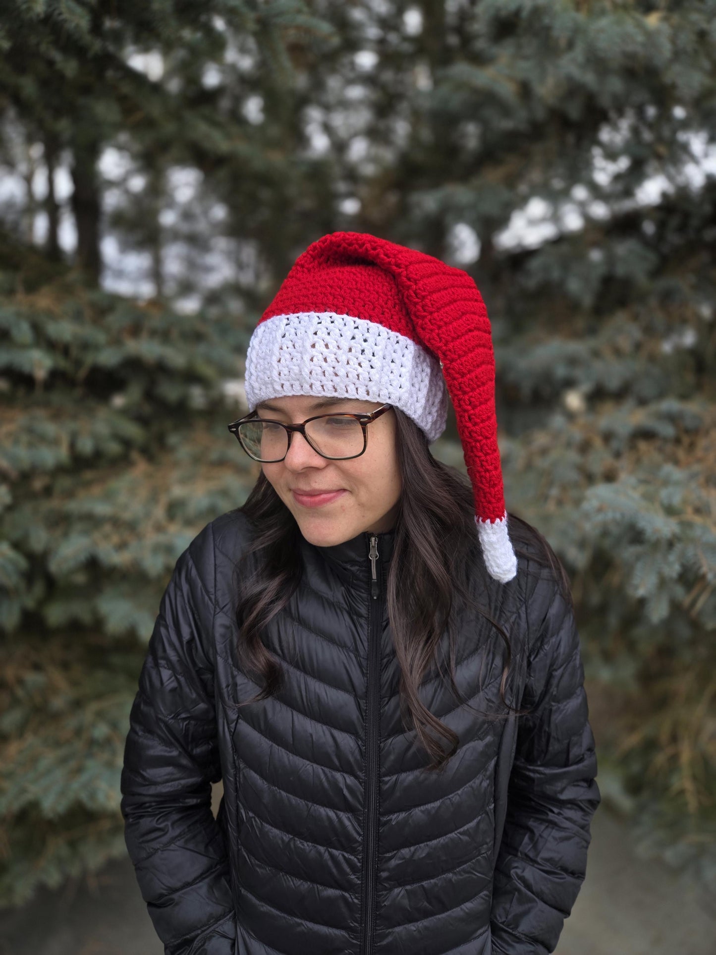Red and White Crochet Santa Hat