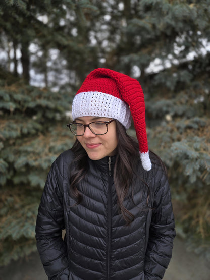 Red and White Crochet Santa Hat