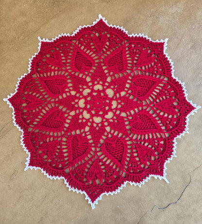 Crochet Sweetheart Doily