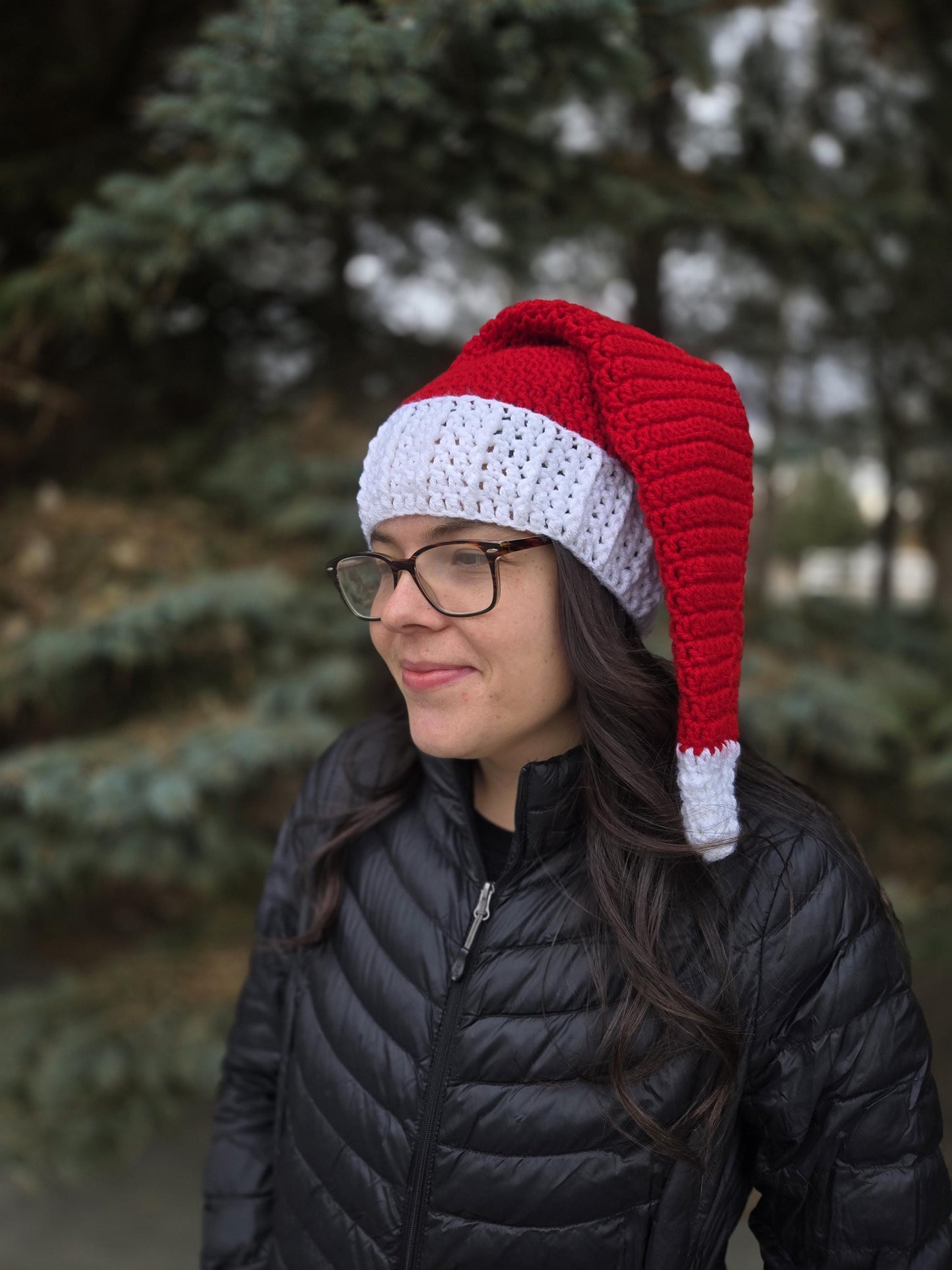 Red and White Crochet Santa Hat