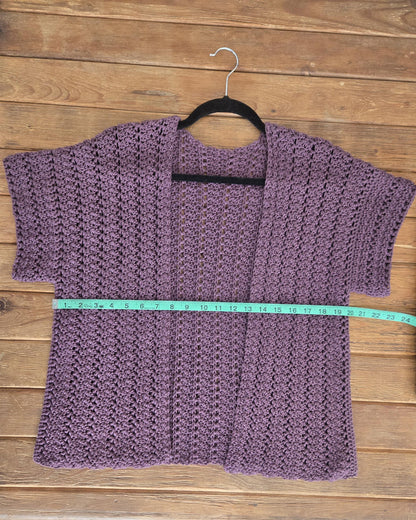Crochet Purple Cardigan