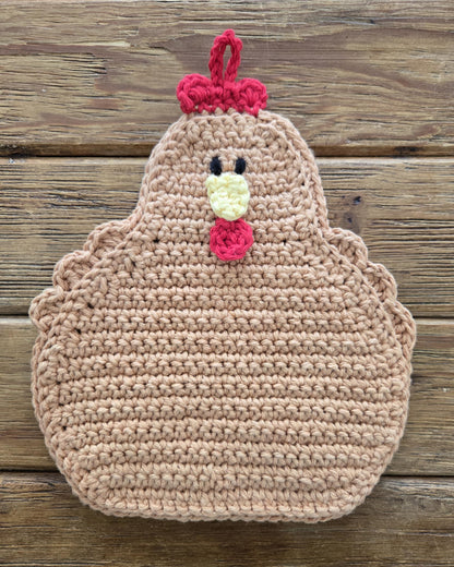 Crochet Farm Animal Hot Pad
