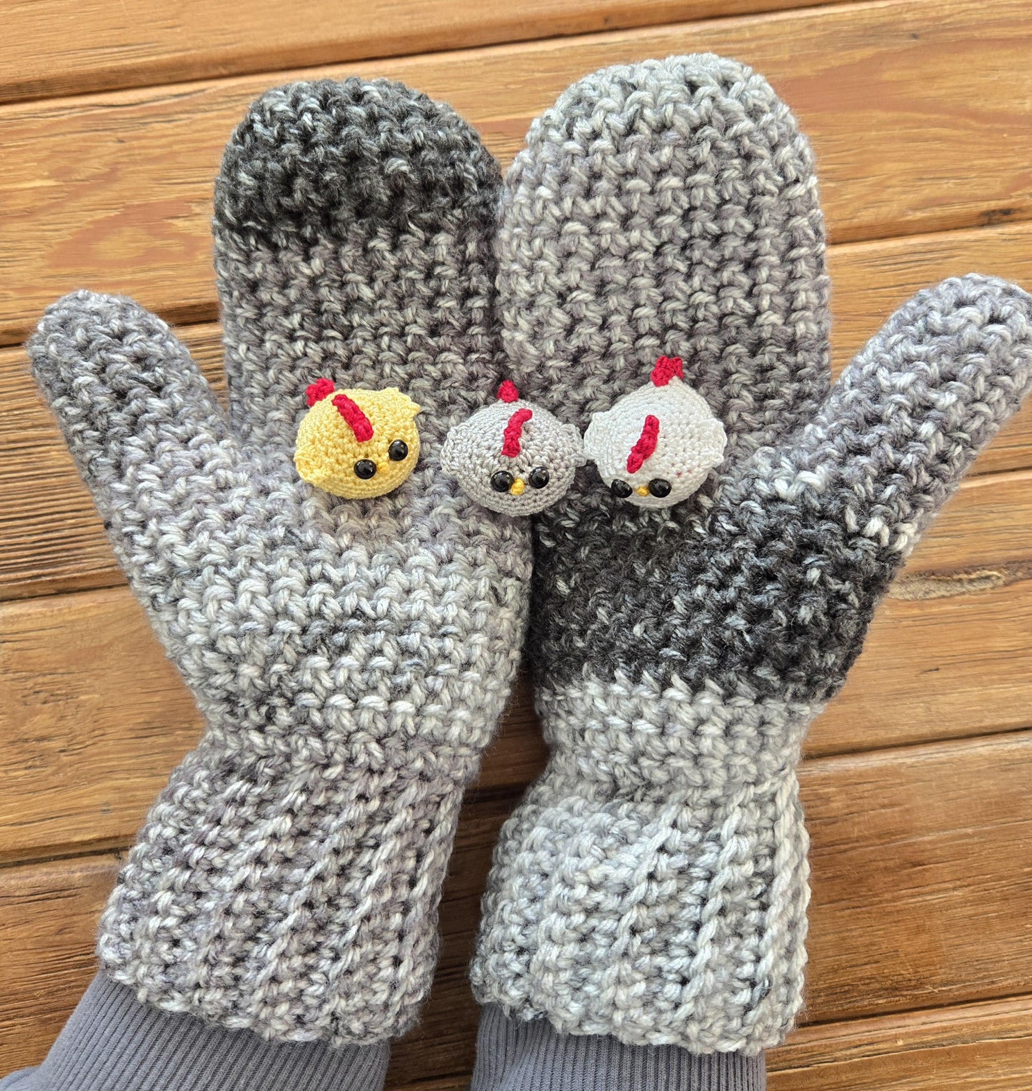 Thermal Stitch crochet Mittens