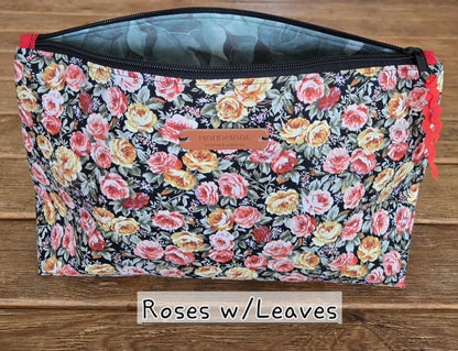 Large Lined Toiletry Cosmetic Bag