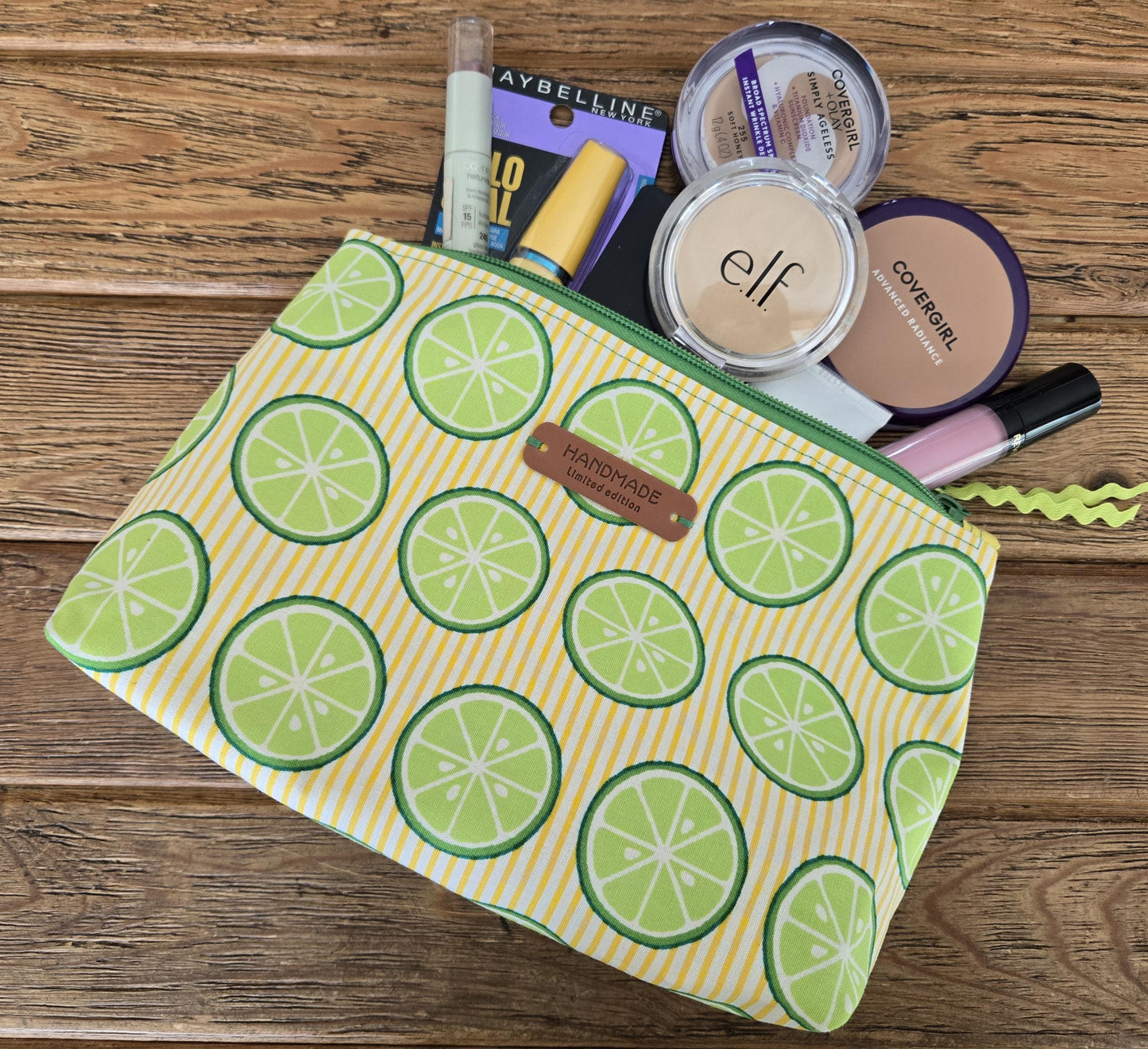 Medium Lined Toiletry Cosmetic Bag