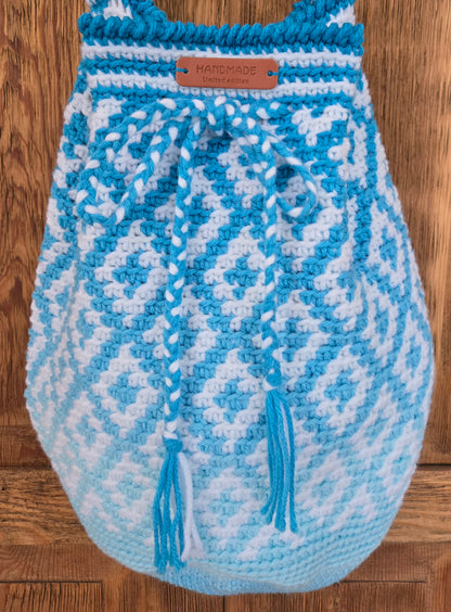 Tapestry Crocheted Crossbody Tote Bag
