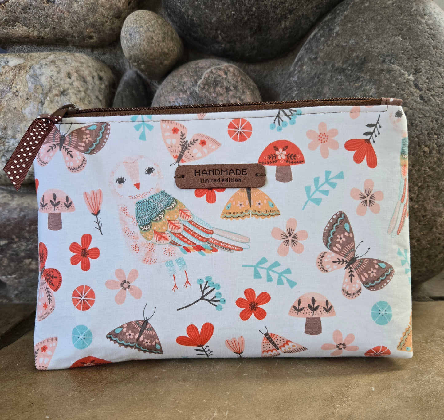 Medium Lined Toiletry Cosmetic Bag