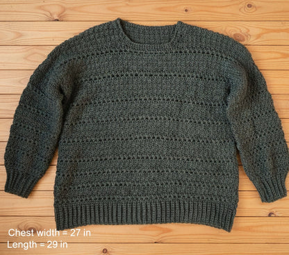 Green Foggy Shores Sweater - Cozy Alpaca Wool