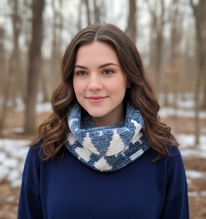 Tapestry Crocheted Pine Trees Neck Cowl