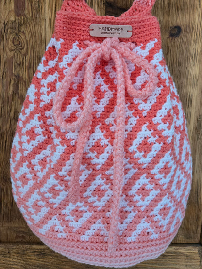 Tapestry Crocheted Crossbody Tote Bag