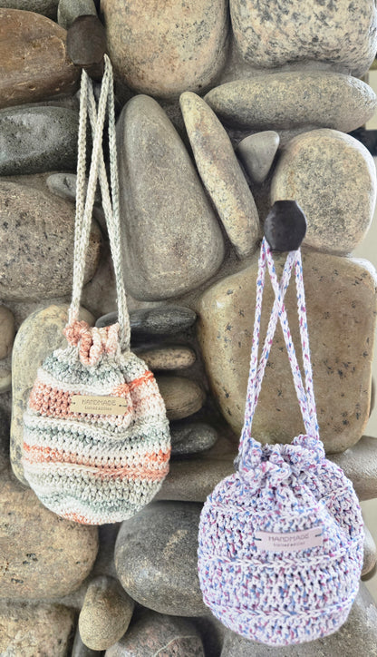 Mini Crochet Cinch Bags