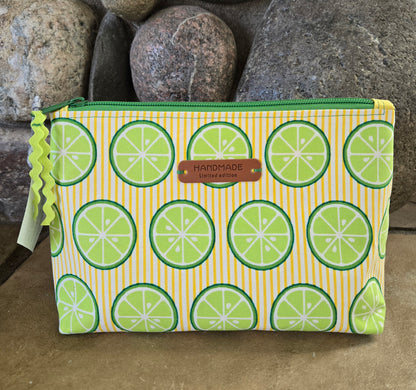 Medium Lined Toiletry Cosmetic Bag