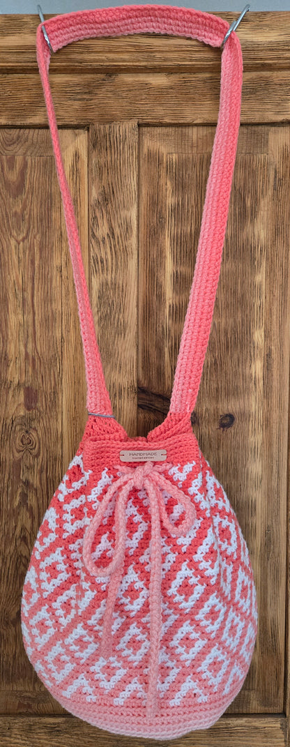 Tapestry Crocheted Crossbody Tote Bag
