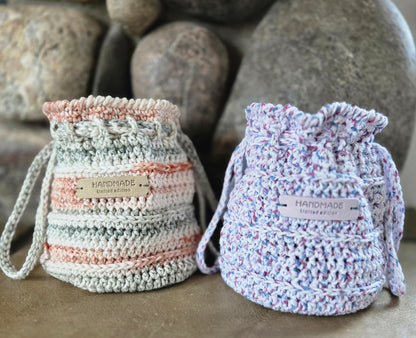 Mini Crochet Cinch Bags