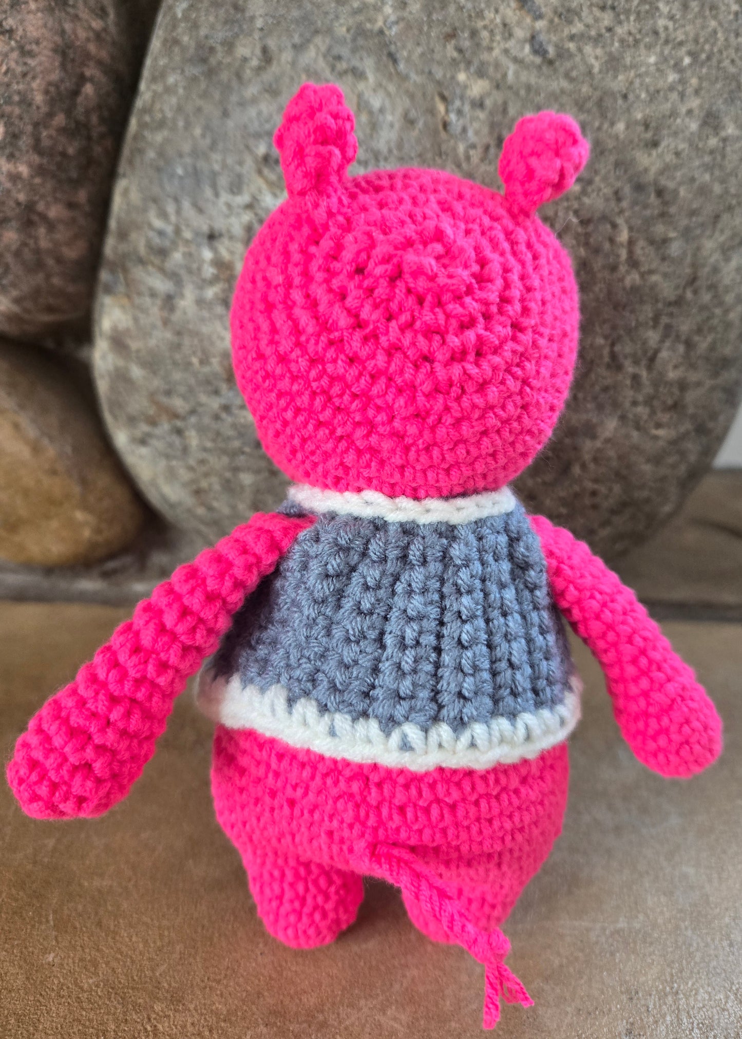 Fuchsia Flo the Crocheted House Hippo Amigurumi Friend