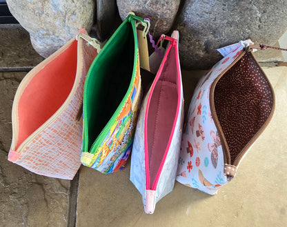Medium Lined Toiletry Cosmetic Bag